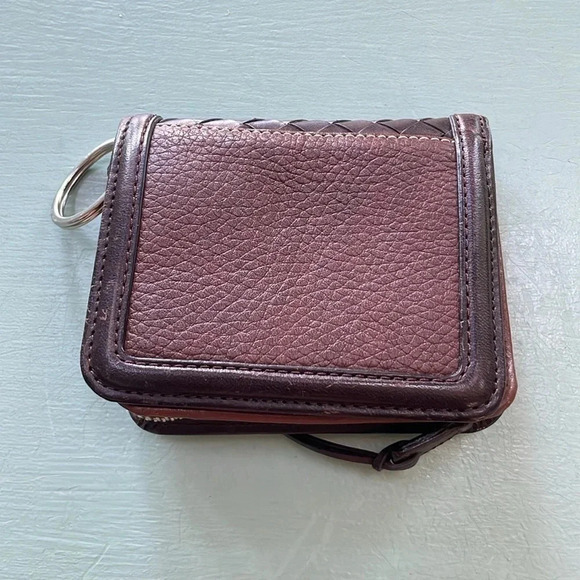 Brighton brown leather wallet Key ring Silver embellishments Zippered pocket - Picture 2 of 11